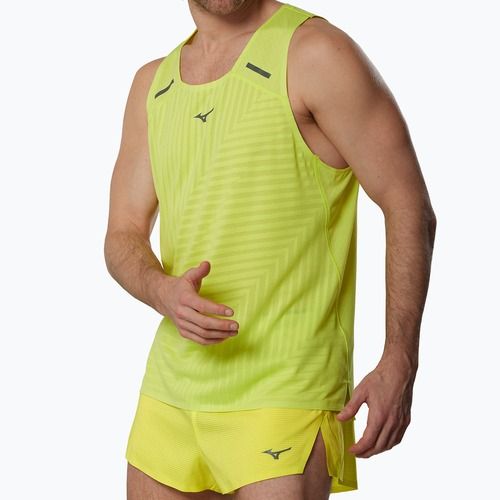 Tricou de alergare pentru bărbați Mizuno Tech Light Tank lightning yellow