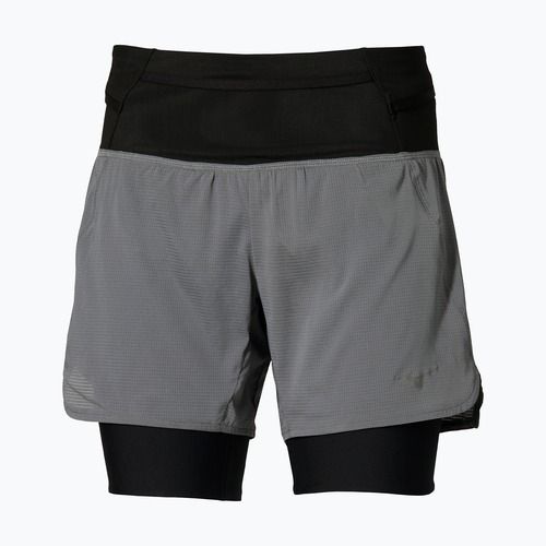 Pantaloni scurți de alergare pentru femei Mizuno Trail Multipocket 2in1 lava smoke
