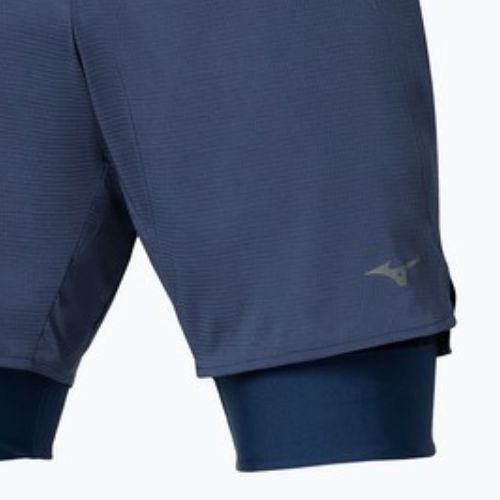 Pantaloni scurți de alergare pentru bărbați Mizuno Trail Multipocket 2in1 estate blue