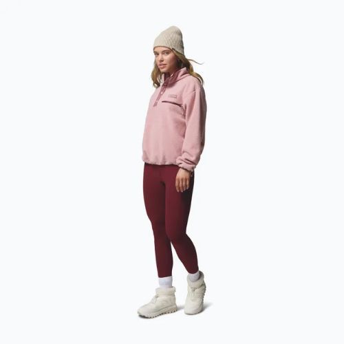 Bluză fleece pentru femei Columbia Helvetia II Cropped Half Snap Fleece eraser pink/fig/rich wine
