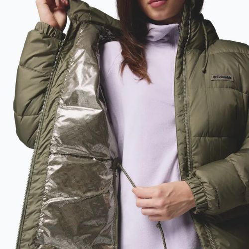 Palton izolat pentru femei Columbia Pike Lake III Long stone green