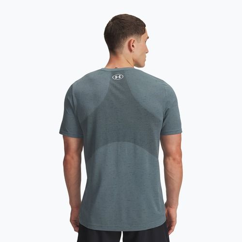 Tricou de antrenament pentru bărbați Under Armour Vanish Seamless jasper blue/white