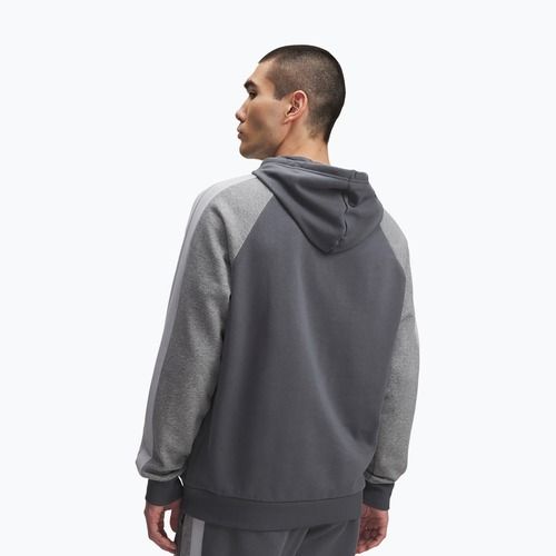 Hanorac pentru bărbați Under Armour Rival Fleece Colorblock Hoodie castlerock/mod gray/white