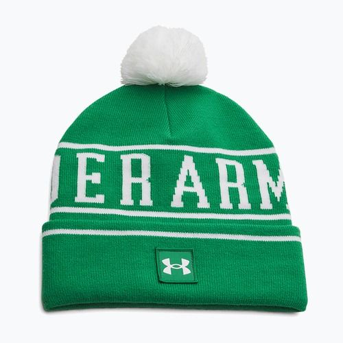 Căciulă de iarnă pentru bărbați Under Armour Halftime Pom Beanie team kelly green/white/white