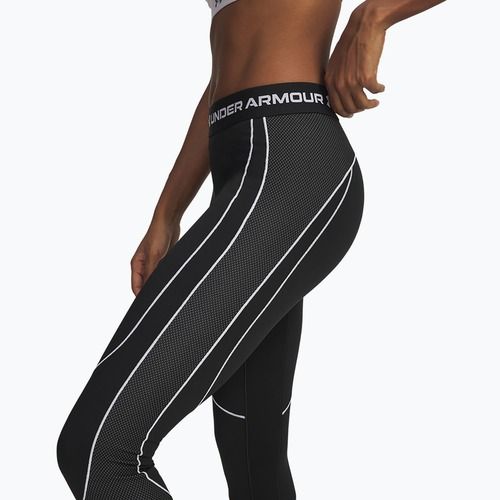 Colanți de antrenament pentru femei Under Armour ColdGear Textured black/white/white