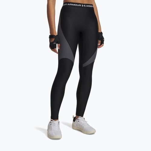 Colanți pentru femei Under Armour HeatGear Rib black/castlerock/white