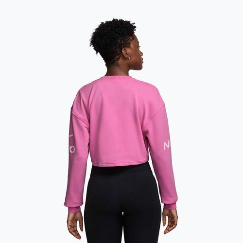 Bluză de antrenament pentru femei Nike Pro Dri-Fit Loose Crew-Neck playful pink/pink foam/white