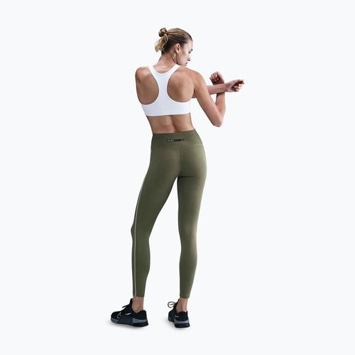 Colanți pentru femei Nike One High-Waisted medium olive/white
