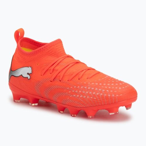 Încălțăminte de fotbal pentru copii PUMA Future 9 Match FG/AG Jr glowing red/puma white/puma black/puma silver