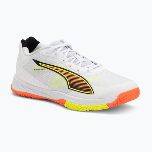 Încălțăminte de handbal PUMA Accelerate Turbo 4 Game On puma white/glowing red/ultra blue