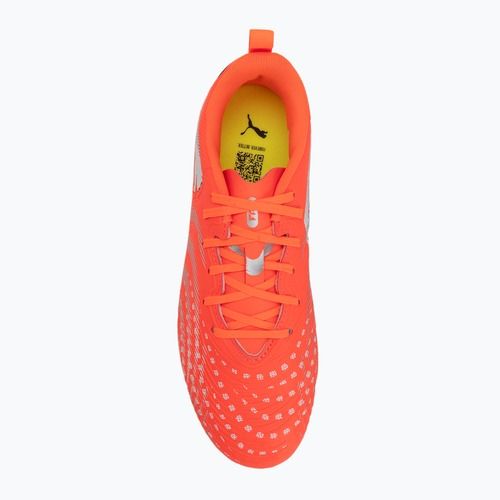 Încălțăminte de fotbal pentru copii PUMA Future 9 Play FG/AG Jr glowing red/puma white/puma black/puma silver