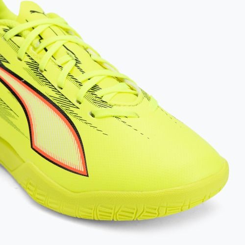 Încălțăminte de fotbal pentru copii PUMA Ultra 6 Play IT Jr yellow alert/puma black/glowing red/lime squeeze