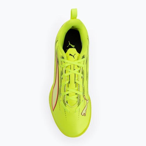 Încălțăminte de fotbal pentru copii PUMA Ultra 6 Play TT Jr yellow alert/puma black/glowing red/lime squeeze