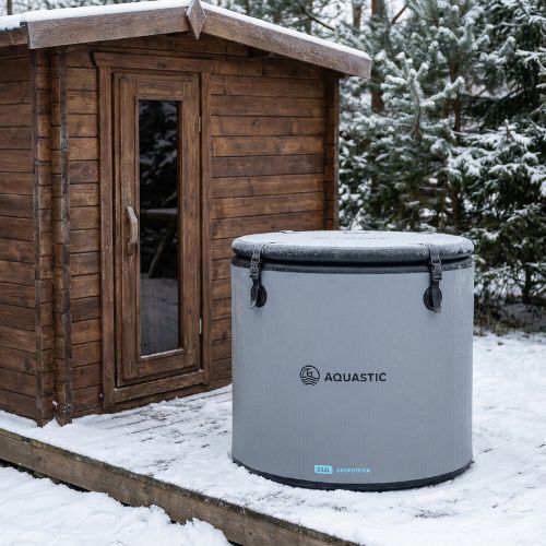 Bazin pentru băi reci AQUASTIC BrrFree 382 l dropstitch gray