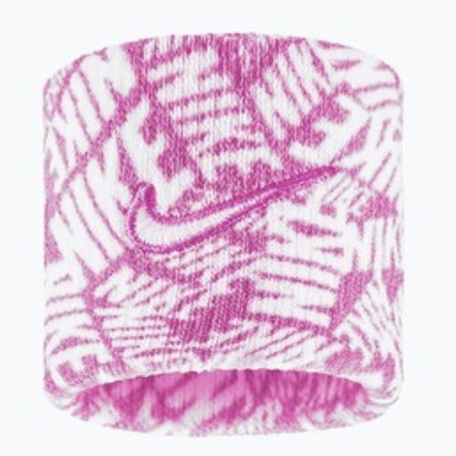 Benzi încheietură Nike Dri-Fit Swoosh Classic Printed Wristbands 2 buc. playful pink/white/white