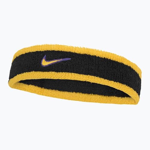 Bentiță Nike Swoosh Classic Headband black/court purple/university gold