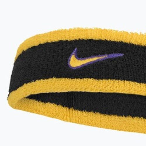 Bentiță Nike Swoosh Classic Headband black/court purple/university gold