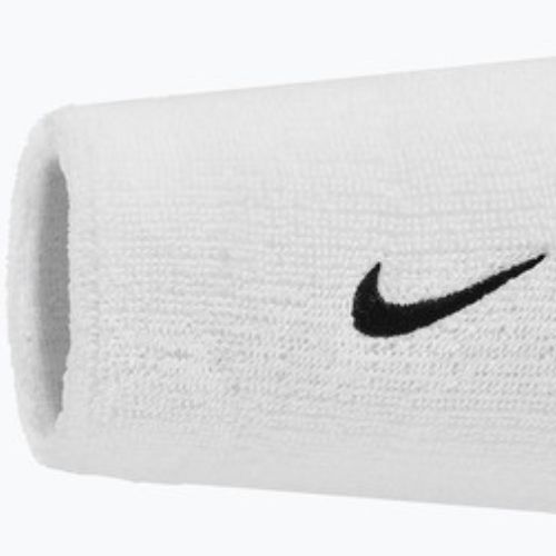 Benzi de încheietură Nike Swoosh Classic Doublewide Wristbands 2 buc white/black