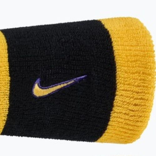 Benzi de încheietură Nike Swoosh Classic Doublewide Wristbands 2 buc black/court purple university gold
