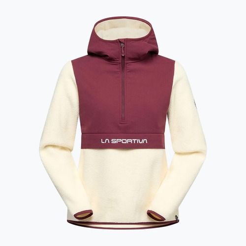 Bluză pentru femei La Sportiva Guidance Sherpa Hoody chalk/redwood