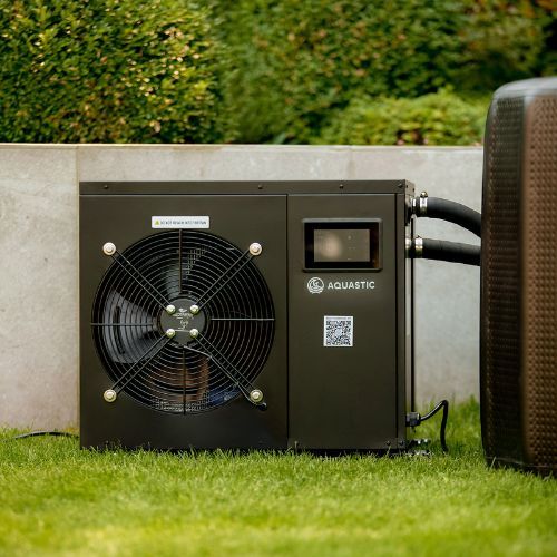 Set AQUASTIC piscina 382L cu agregat pentru băi în apă rece BrrFree negru