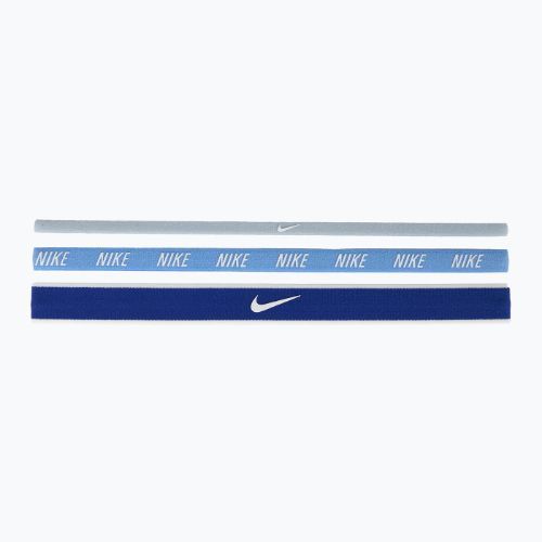 Bentiță Nike Mixed Width Headband 3 buc light armory blue/university blue/white