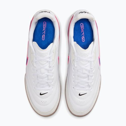 Încălțăminte de fotbal pentru bărbați Nike Streetgato white/pink blast/racer blue