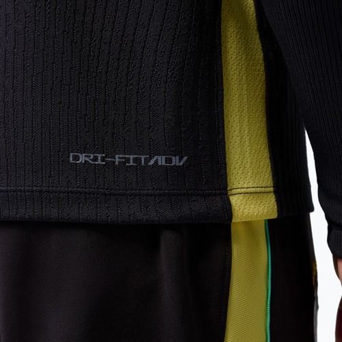 Longsleeve piłkarski męski Brazil Strike Elite Nike Jordan Dri-Fit Drill Top black/yellow puls/light menta/P109C