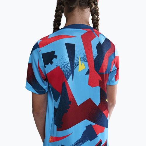 Tricou de fotbal pentru copii Nike FC Barcelona Academy Pro SE Pre-Match Jr university blue/opti yellow