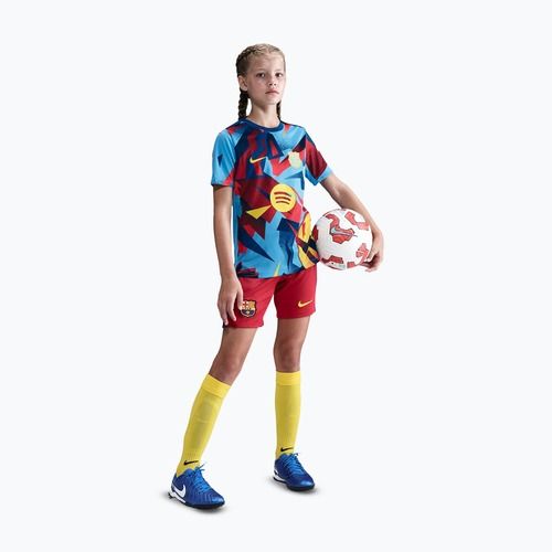 Tricou de fotbal pentru copii Nike FC Barcelona Academy Pro SE Pre-Match Jr university blue/opti yellow