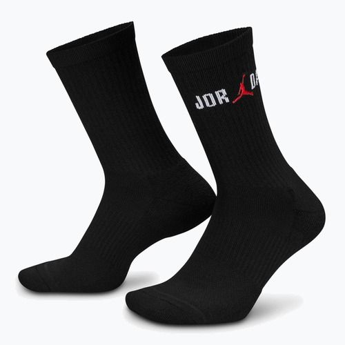 Șosete  Jordan Everyday Crew 1 pair black/white/university red
