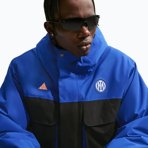 Geacă de fotbal pentru bărbați Nike Inter Milan SE Skull Peak Storm-FIT hyper blue/black/safety orange