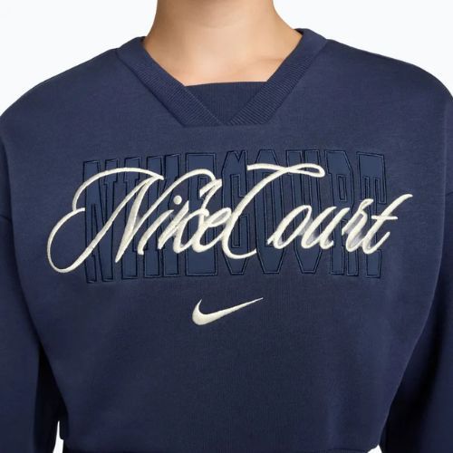 Bluză pentru femei Nike Court Collection French Terry Crew Neck midnight navy/sail
