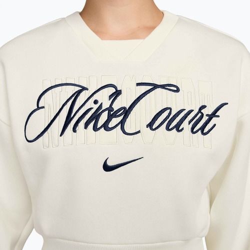 Bluză pentru femei Nike Court Collection French Terry Crew Neck sail/midnight navy