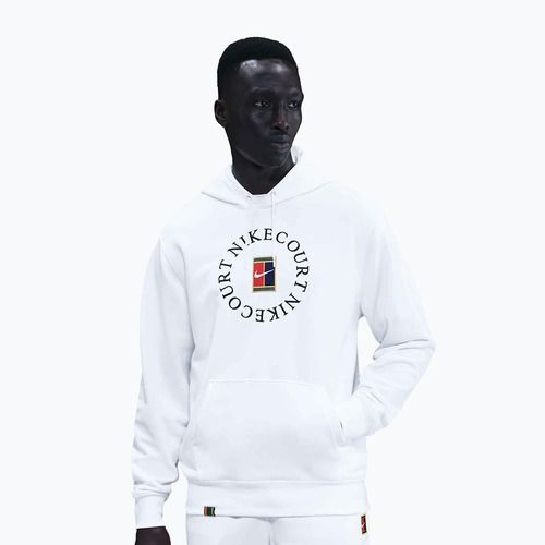 Bluză de tenis pentru bărbați Nike Court Dri-Fit Heritage French Terry Hoodie white/black