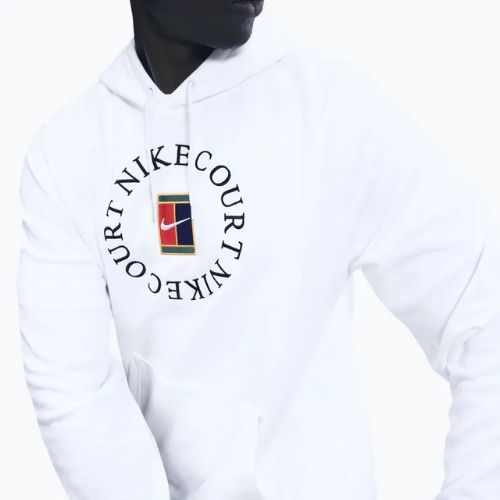 Bluză de tenis pentru bărbați Nike Court Dri-Fit Heritage French Terry Hoodie white/black