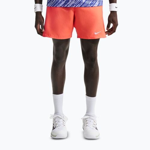 Pantaloni scurți de tenis pentru bărbați Nike Court Dri-Fit Victory 7" turf orange/white