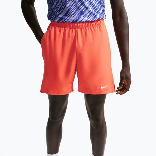 Pantaloni scurți de tenis pentru bărbați Nike Court Dri-Fit Victory 7" turf orange/white