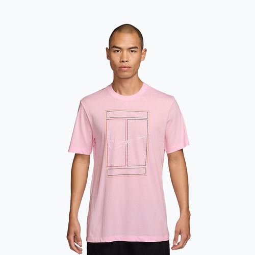 Tricou pentru bărbați Nike Court Heritage pink foam