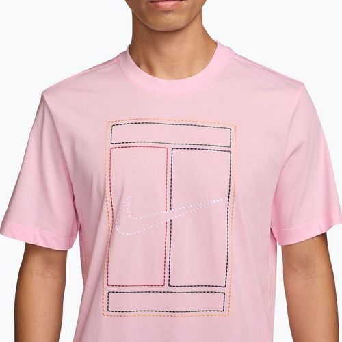 Tricou pentru bărbați Nike Court Heritage pink foam