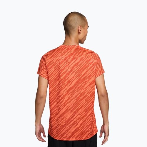 Tricou de tenis pentru bărbați Nike Court Dri-Fit Victory Print turf orange/white