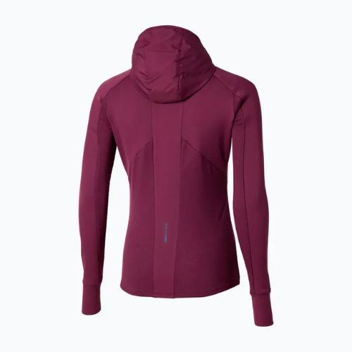 Geacă de alergare pentru femei Mizuno Active Warm Hybrid Full Zip Hooded dark purple
