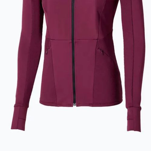 Geacă de alergare pentru femei Mizuno Active Warm Hybrid Full Zip Hooded dark purple