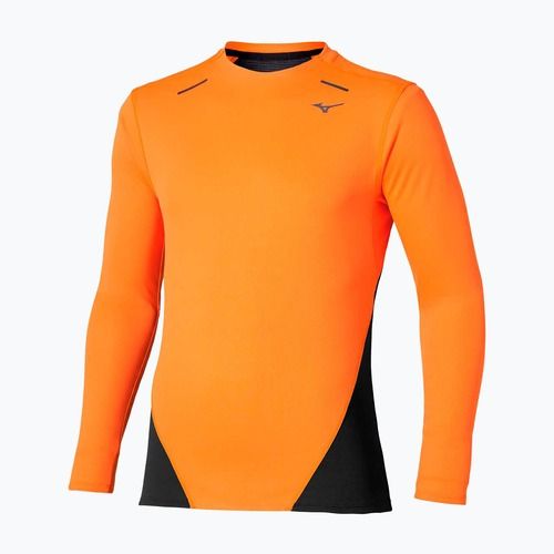 Longsleeve de alergare pentru bărbați Mizuno Tech Thermal Charge tangelo
