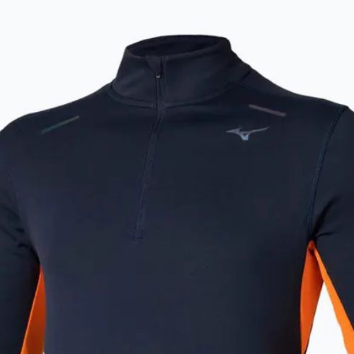 Longsleeve de alergare pentru bărbați Mizuno Tech Thermal Charge Half Zip baritone blue