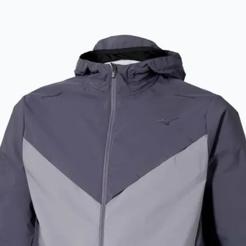 Geacă de alergare pentru bărbați Mizuno Tech Thermal Charge Hooded quiksilver
