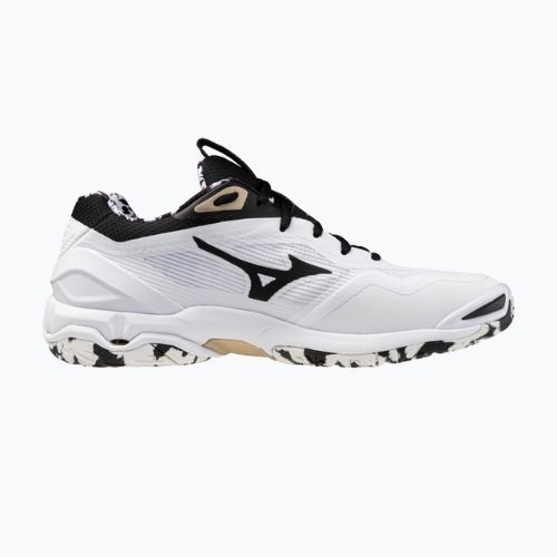Încălțăminte de handbal Mizuno Wave Stealth 6 white/black/gold
