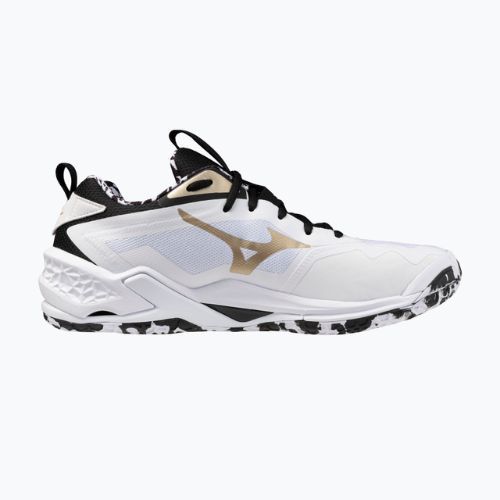 Încălțăminte de handbal Mizuno Wave Stealth Neo 2 white/black/ge gold