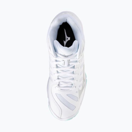 Încălțăminte de volei pentru femei Mizuno Wave Voltage 2 Mid white/blue tint