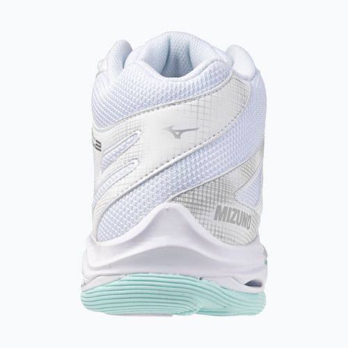 Încălțăminte de volei pentru femei Mizuno Wave Voltage 2 Mid white/blue tint